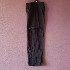 SHEIN Black Cargo Pants with Straight Legs